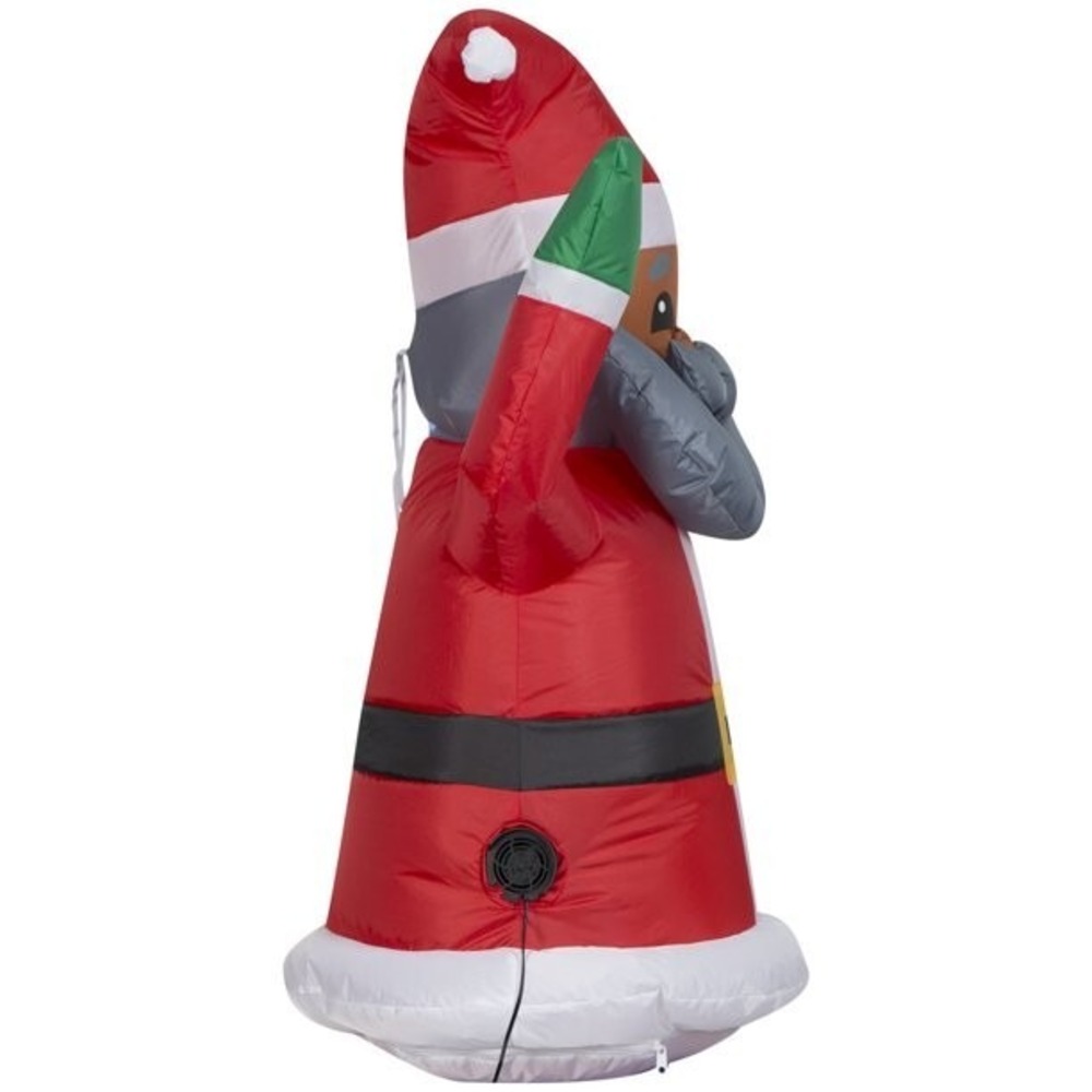 Gemmy Airblown Inflatable African American Santa Car Buddy 3Ft LED Christmas New - Picture 9 of 9